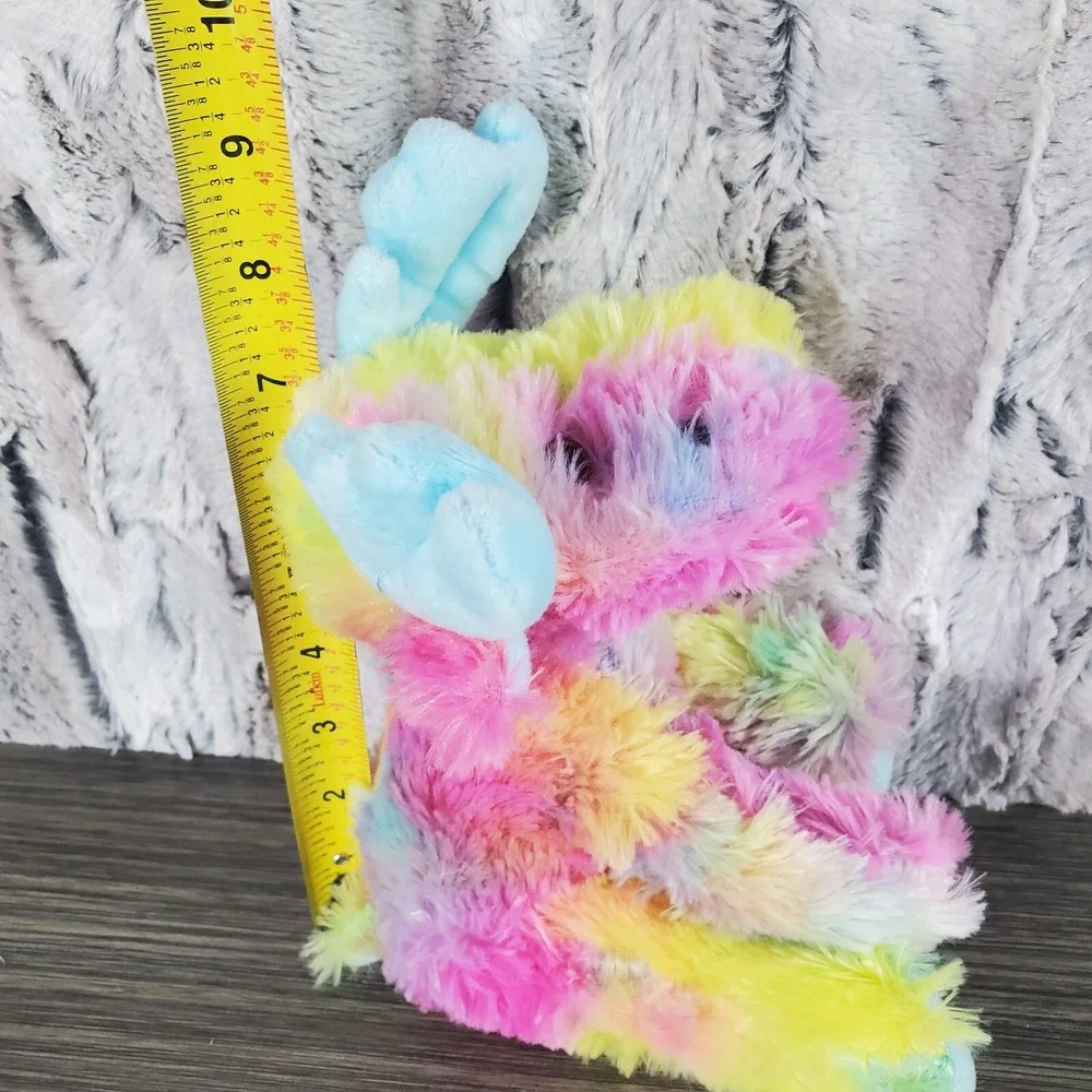 Pastel Tie Dye Plush Moose Light Blue Antlers 9